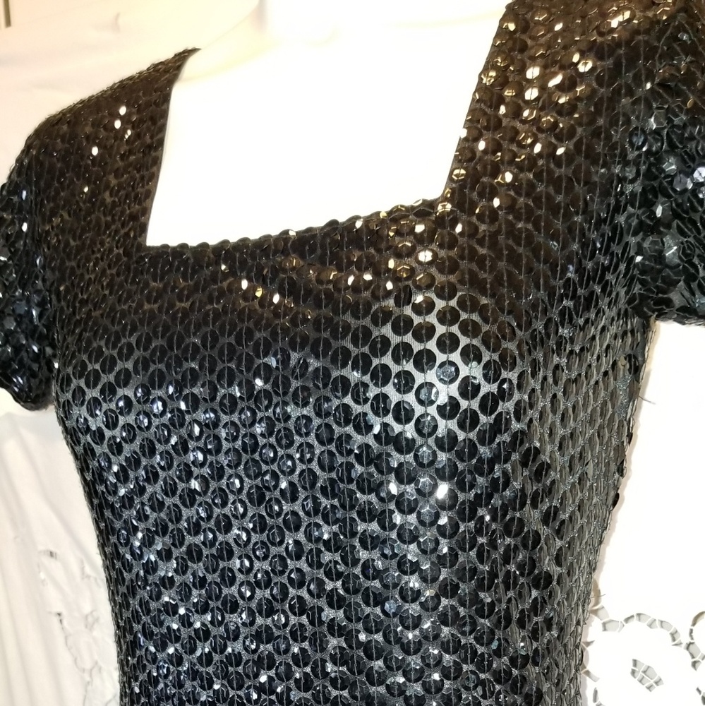 Black Sequin Dress